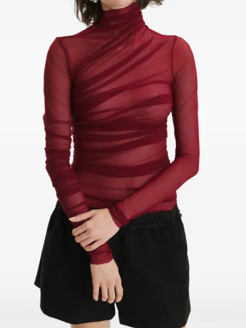 2310 STUDIO draped roll-neck blouse
