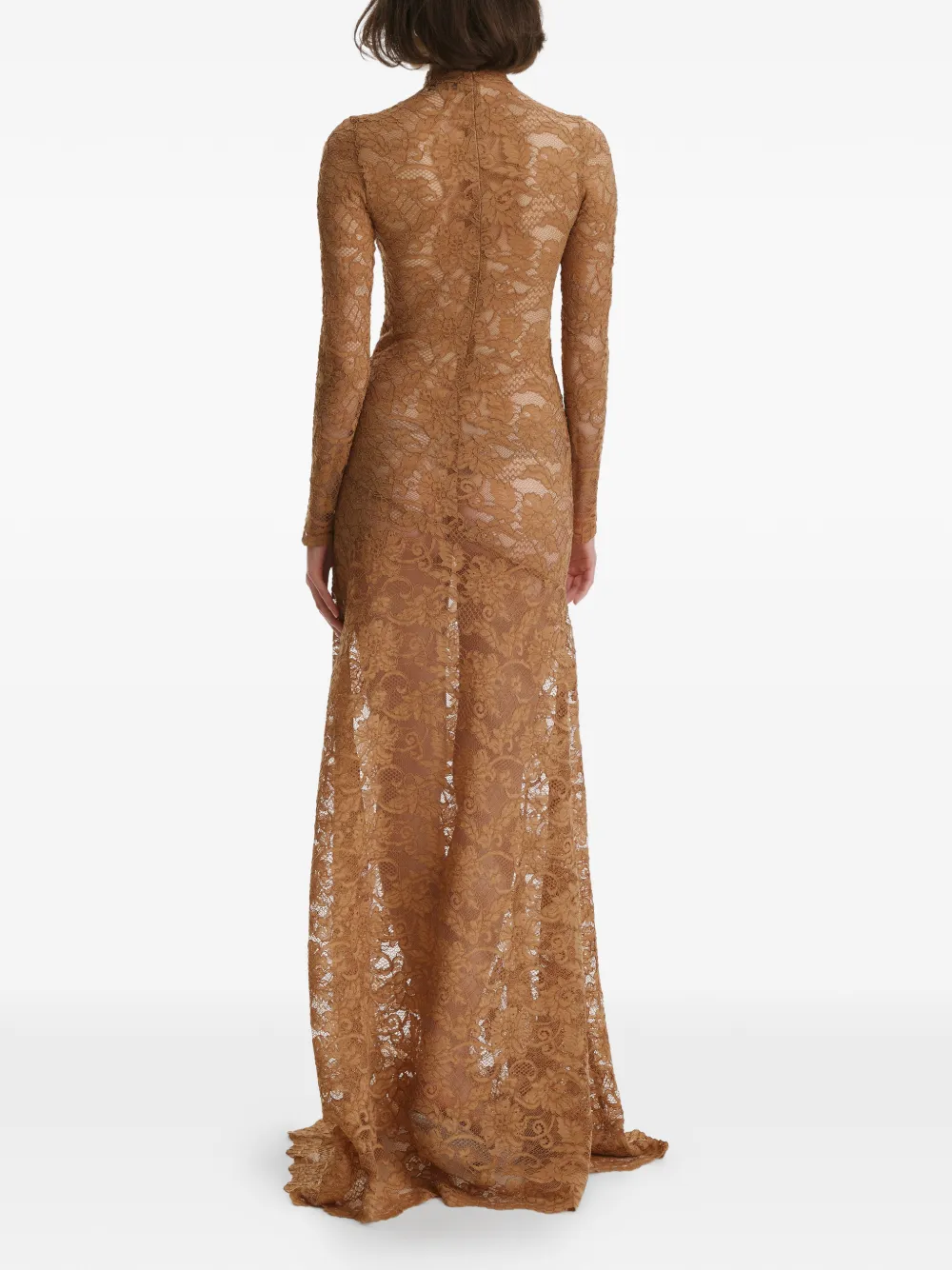 2310 STUDIO long-sleeves Lace Maxi Dress | Brown | FARFETCH 2310 STUDIO long-sleeves Lace Maxi Dress | Brown | FARFETCH