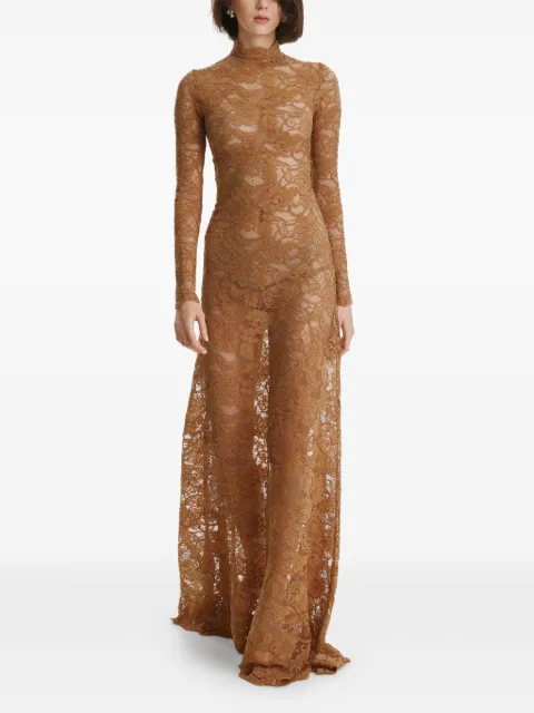 2310 STUDIO long-sleeves lace maxi dress