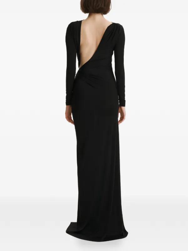 2310 Studio Draped Split Maxi Dress - Black 2310 Studio Draped Split Maxi Dress - Black