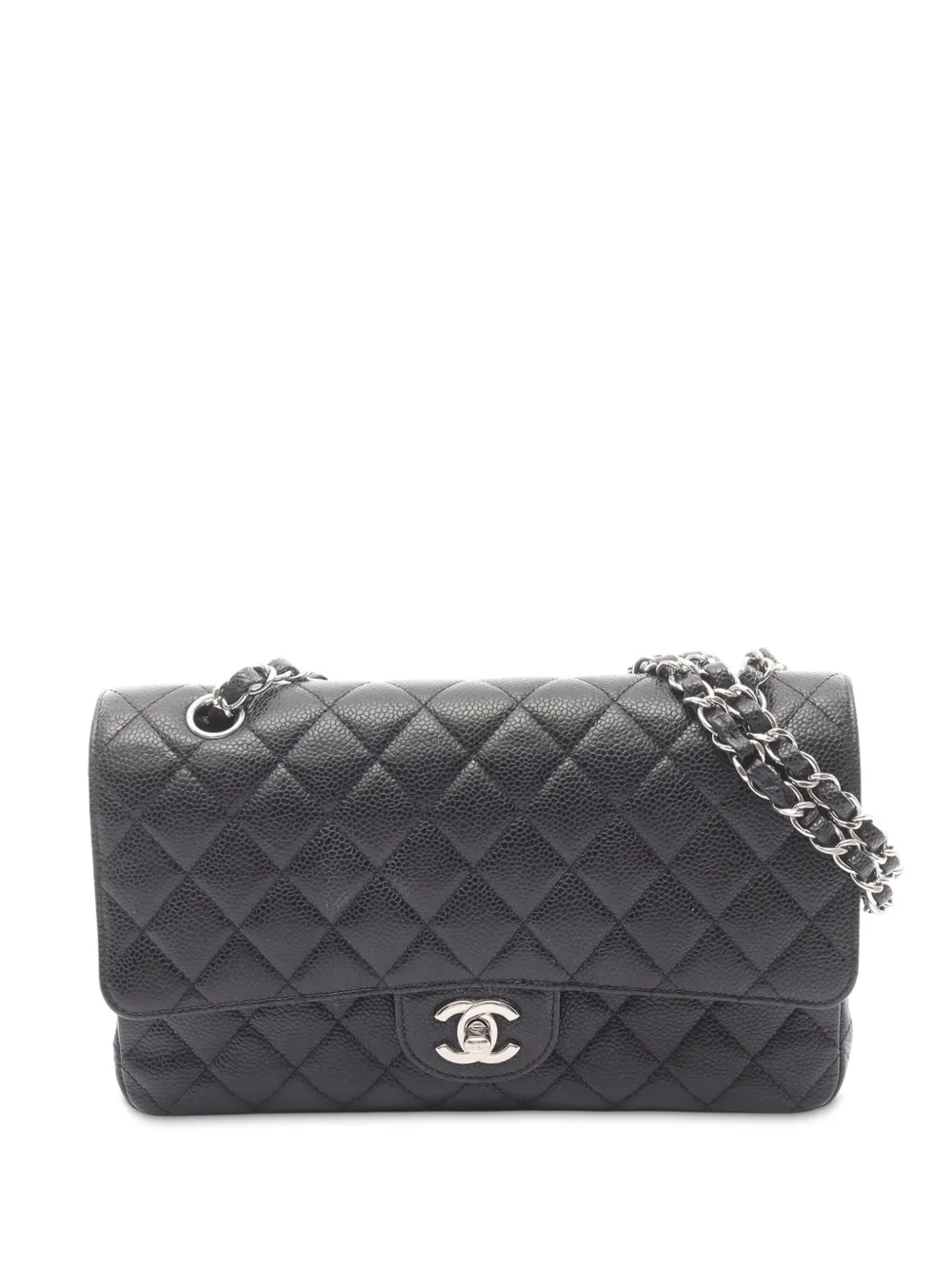 CHANEL Pre-Owned 2014 Medium Classic Caviar Double Flap shoulder bag - Nero