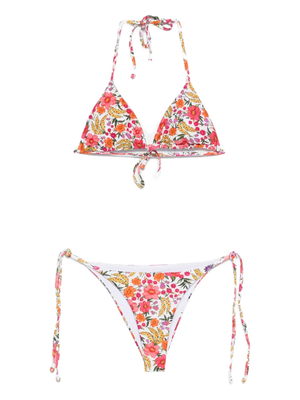FARM Rio floral triangle bikini - Bianco