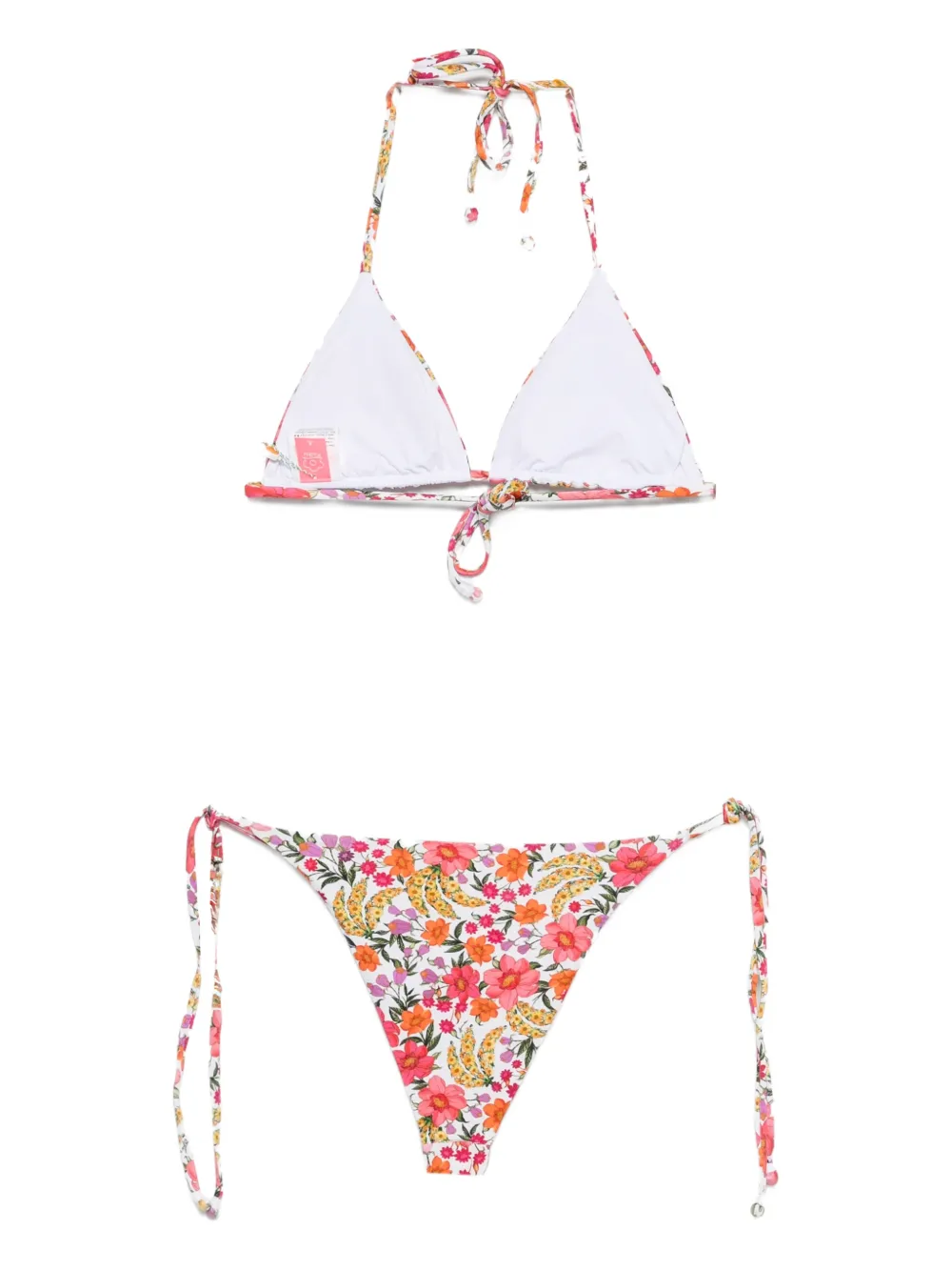  Farm Rio Floral Triangle Bikini - White 