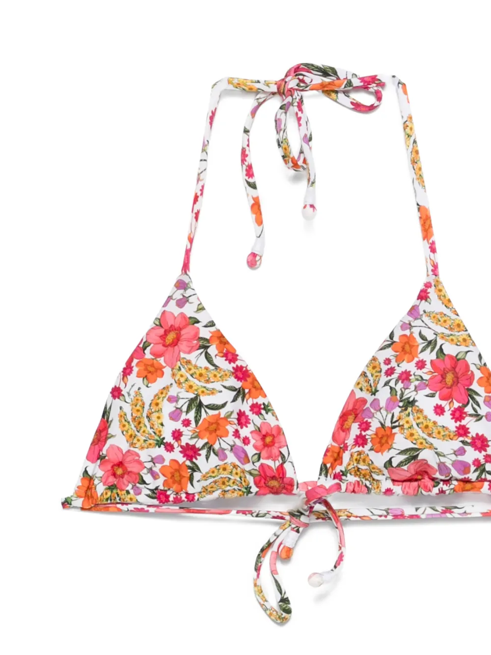  Farm Rio Floral Triangle Bikini - White 