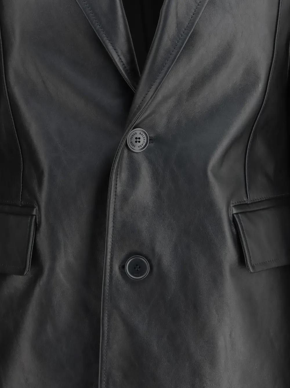  Balenciaga Buttoned Jacket - Black 