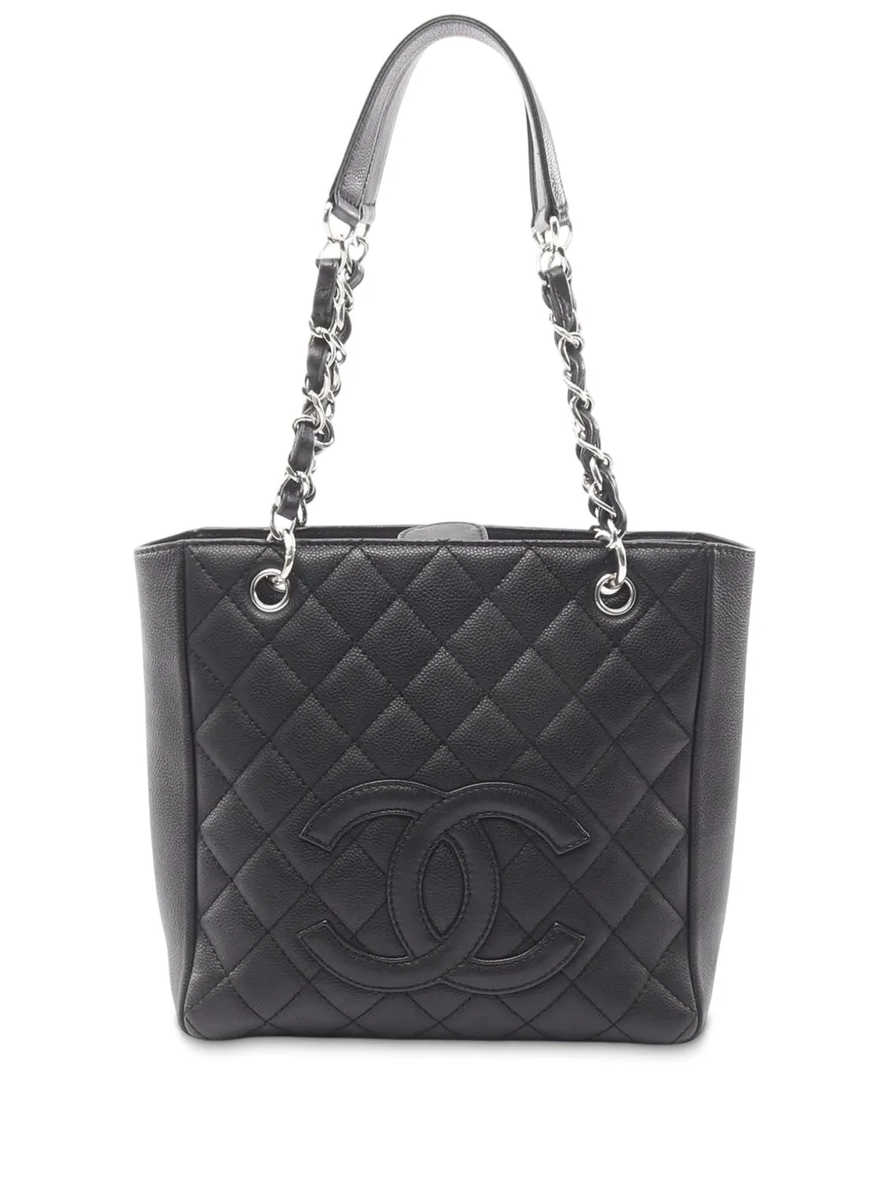 CHANEL Pre-Owned 2008-2009 CC Caviar Quilted Petit Shopping PST tote bag - Nero
