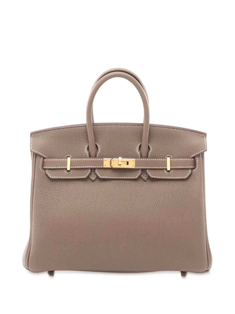 Hermès Pre-Owned 2024 Togo Birkin Retourne 25 handbag - Grigio