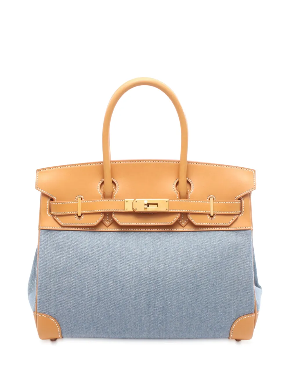 Hermès Pre-Owned 2005 Denim Birkin Retourne 30 handbag - Blu
