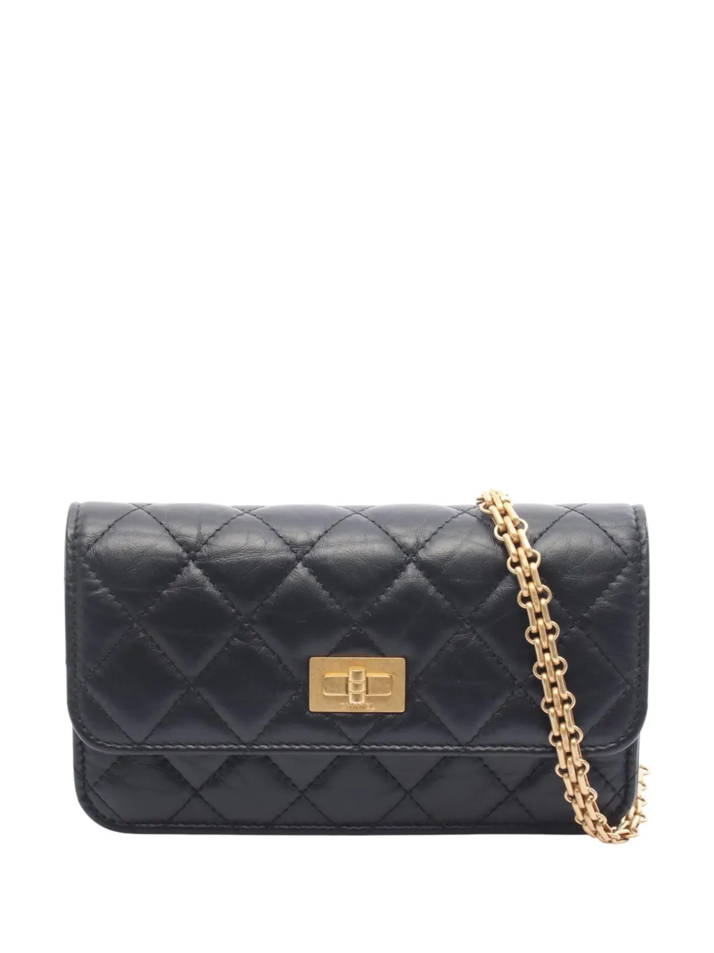 CHANEL Pre-Owned 2021-2025 Reissue 2.55 Aged Calfskin Chain Flap Phone Holder crossbody bag - Nero