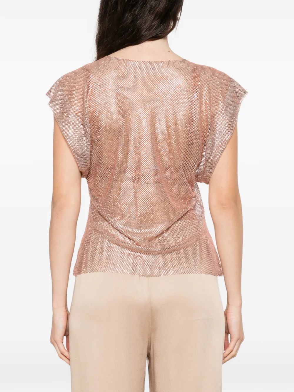 Alberta Ferretti Tanktop verfraaid met pailletten Roze
