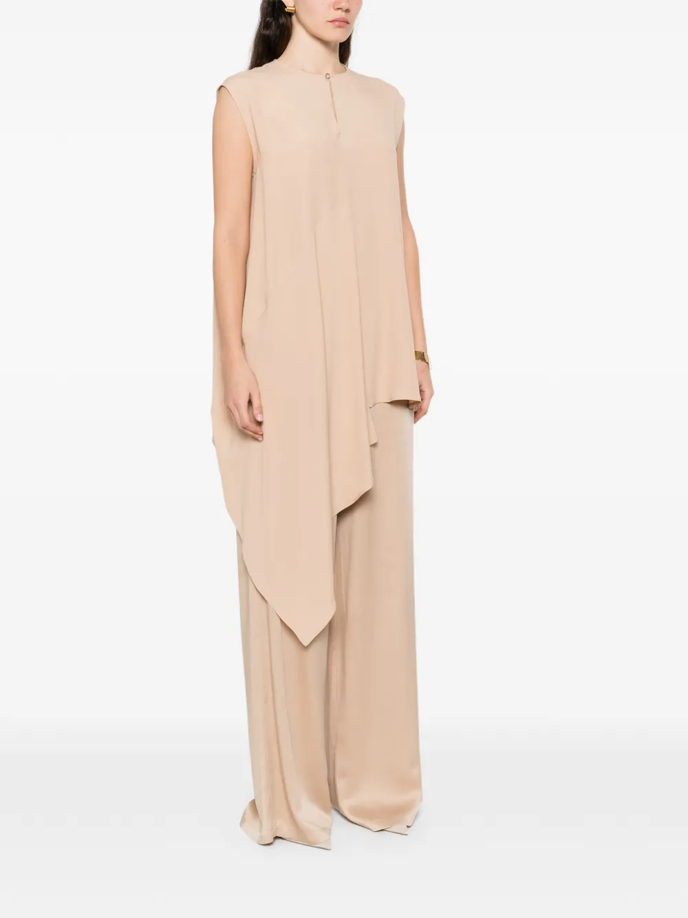 Fabiana Filippi Asymmetrische blouse Beige