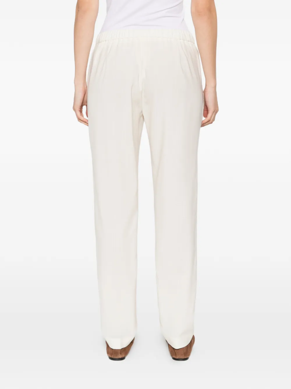 Fabiana Filippi Broek met trekkoordtaille Beige