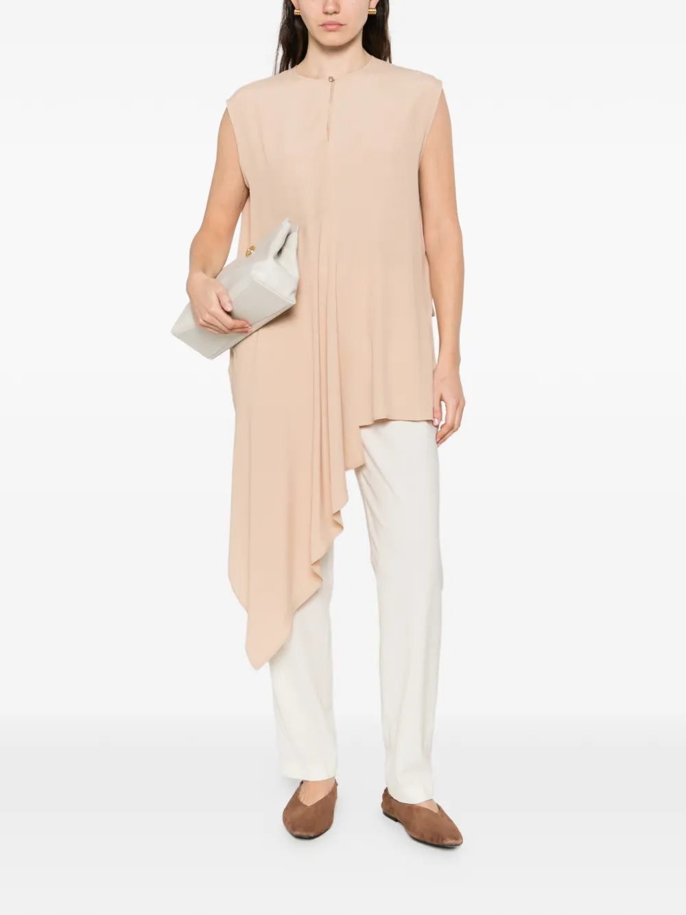 Fabiana Filippi drawstring-waist trousers - Beige