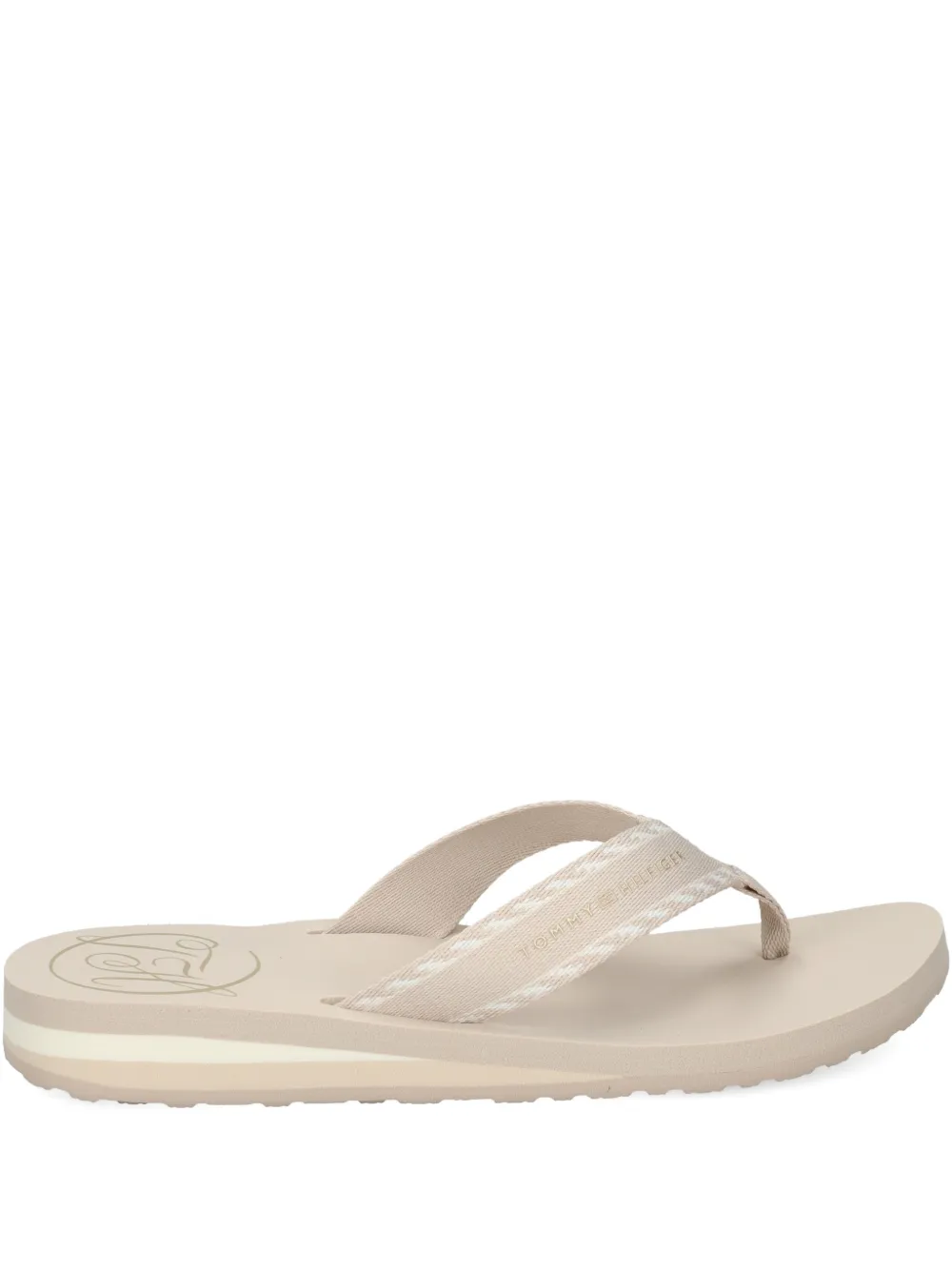 Tommy Hilfiger woven strap flip-flops - Nude