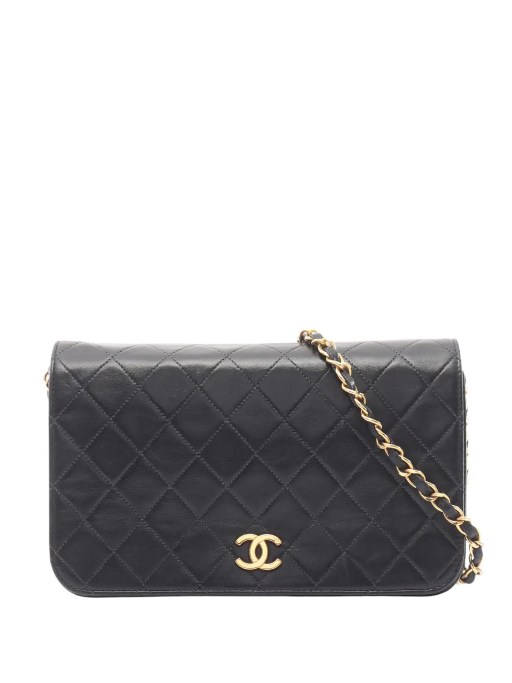 CHANEL Pre-Owned 1997-1999 Medium Quilted Lambskin Full Flap crossbody bag - Nero