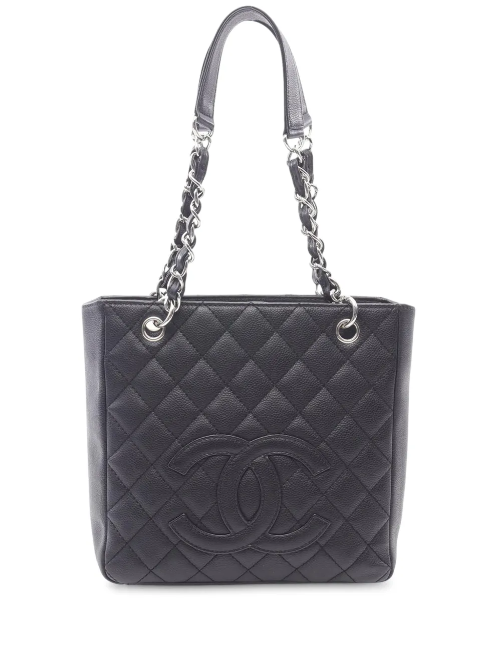 CHANEL Pre-Owned 2008-2009 Caviar Petite Shopping tote bag - Nero