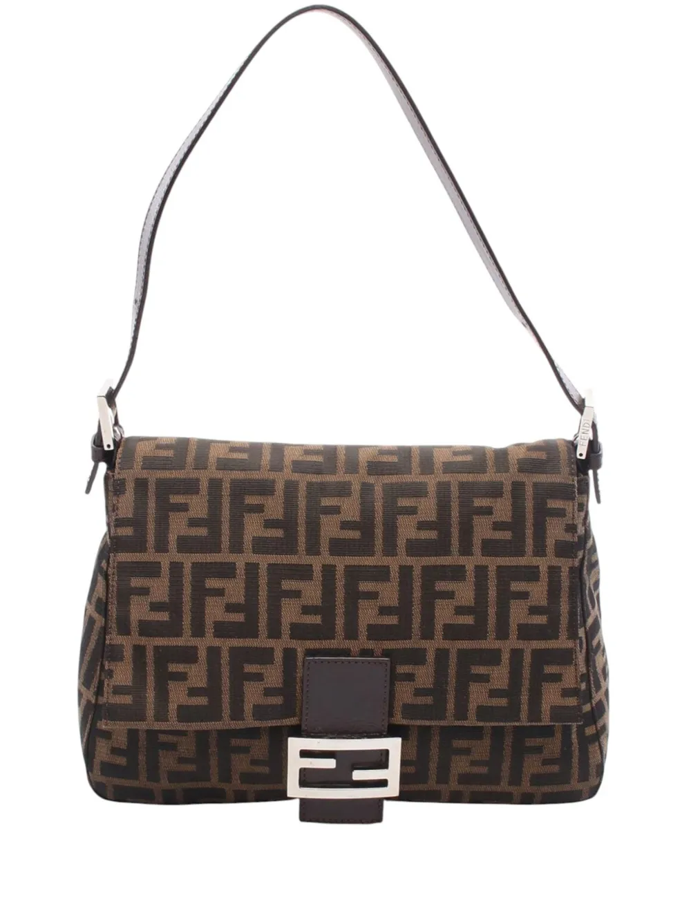 Fendi Pre-Owned 2000-2010 Zucca Canvas Mamma Forever shoulder bag - Braun