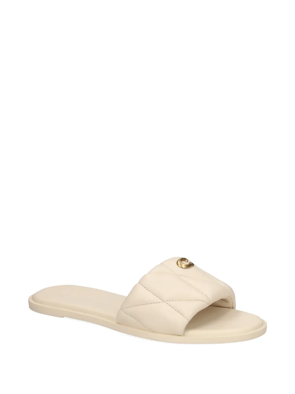 Coach quilted sandals Beige