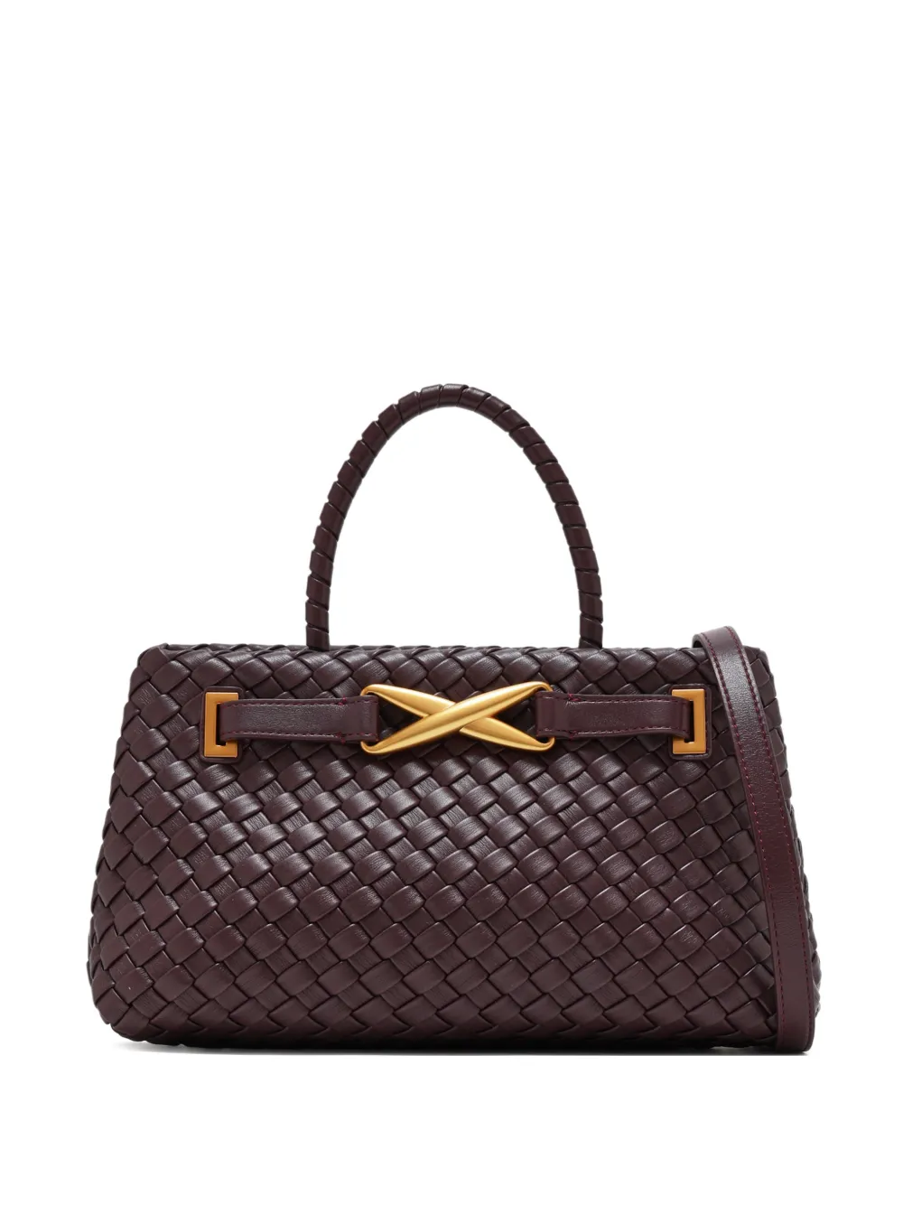 JW Pei Elora woven top-handle tote bag - Marrone