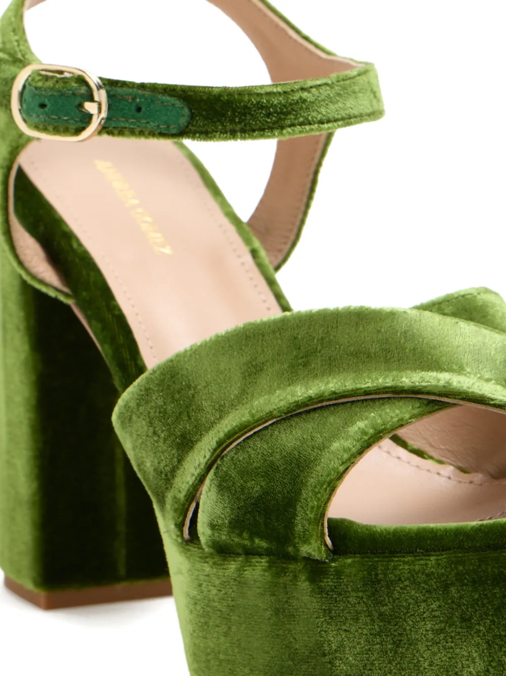 Andrea Gomez Bella sandalen met plateauzool Groen
