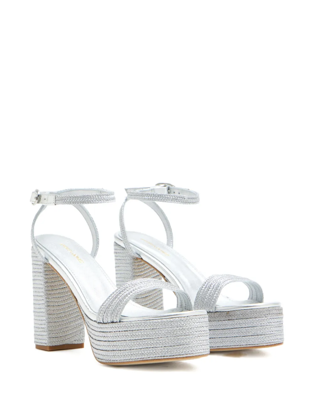 Andrea Gomez Sandalen met plateauzool Zilver