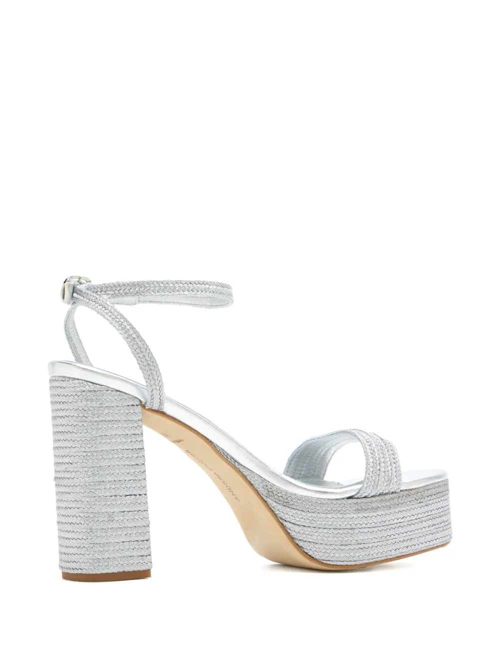 Andrea Gomez Sandalen met plateauzool Zilver