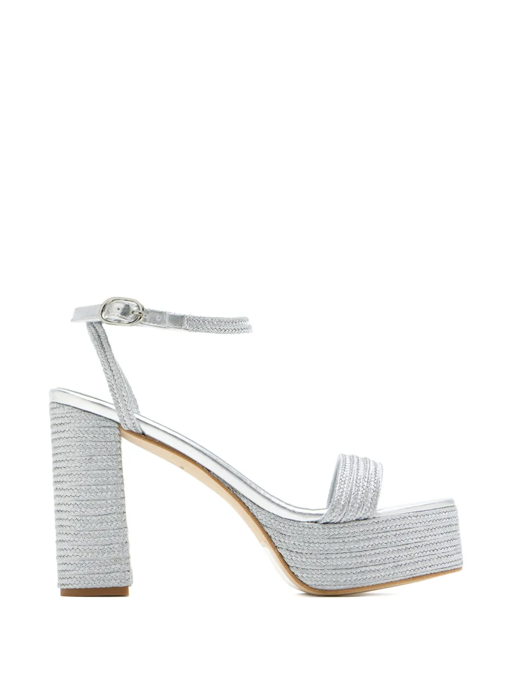 Andrea Gomez Sandalen met plateauzool Zilver