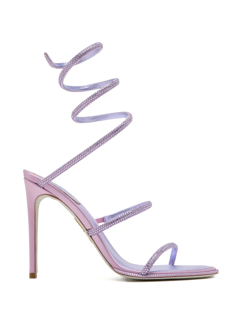 René Caovilla strass spiral sandals Paars