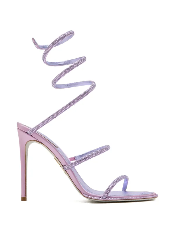 René Caovilla ストラス スパイラル サンダル | パープル | FARFETCH JP