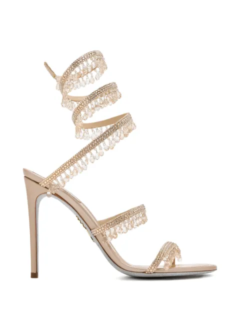René Caovilla crystal-embellished heeled sandals