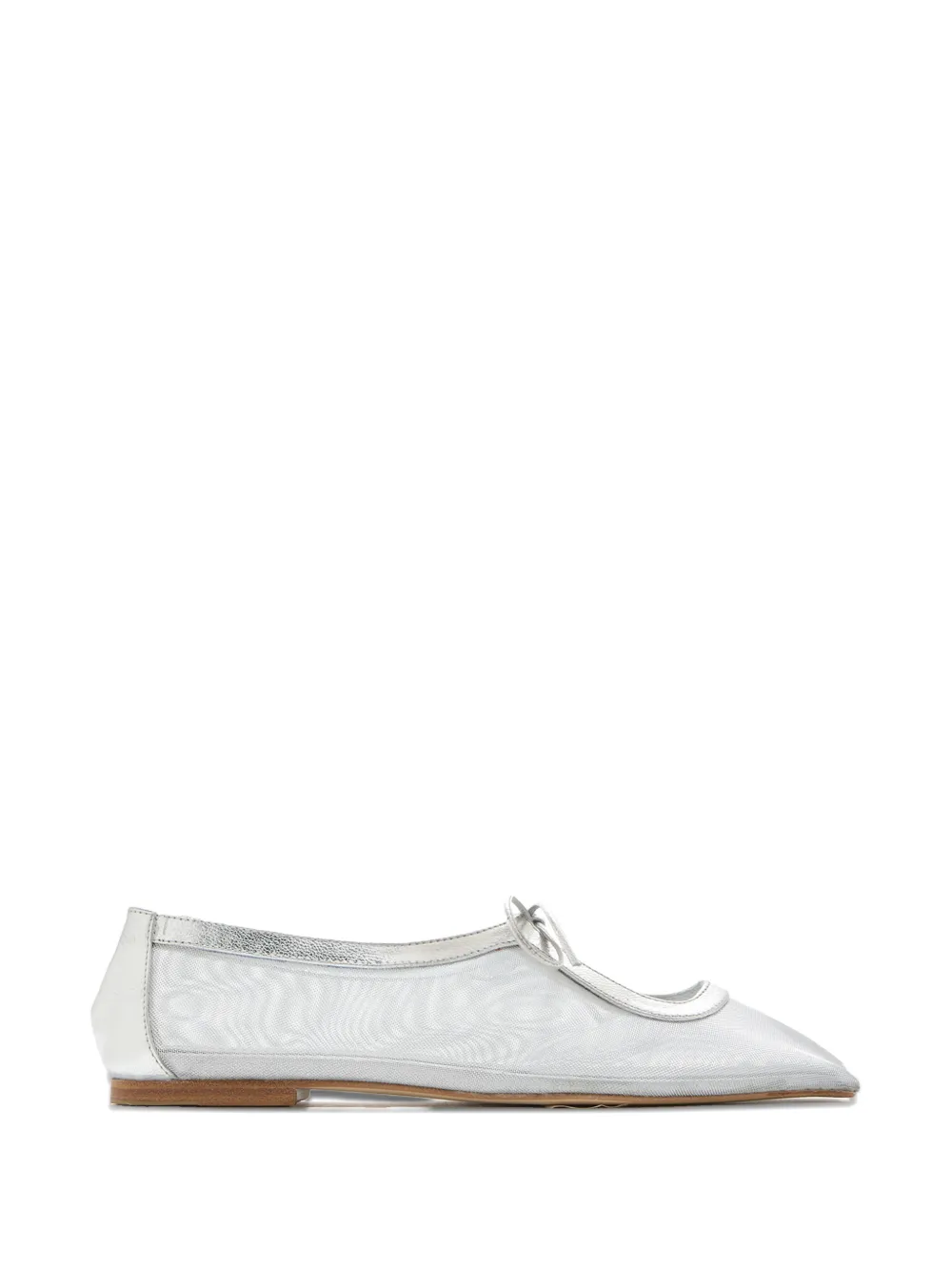 Andrea Gomez tie square ballet flats - Bianco