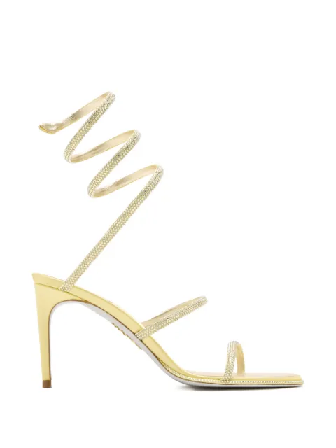 René Caovilla Cleo strass spiral heeled sandals
