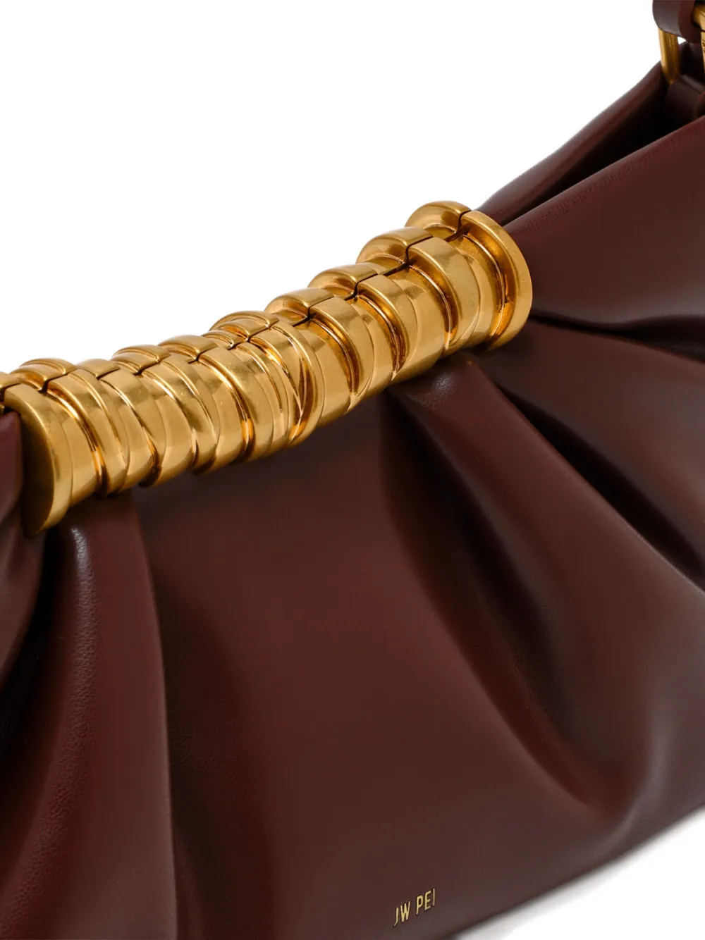JW Pei Leia clutch met ruches Bruin