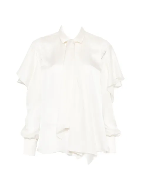 sacai pussy-bow collar shirt 