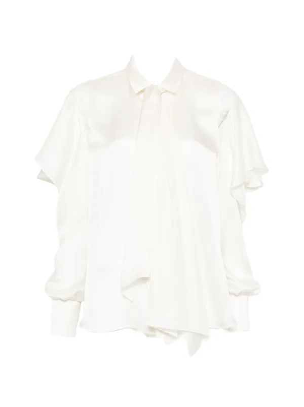 Sacai ボウタイ シャツ | ニュートラル | FARFETCH JP