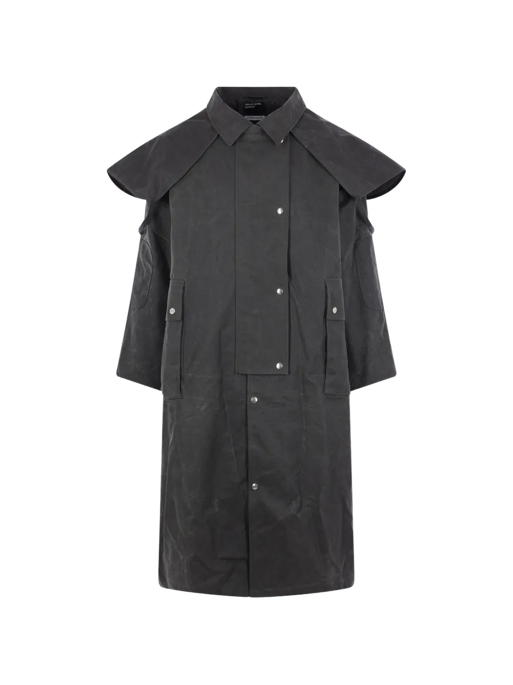 Enfants Riches Déprimés flap-pocket waxed coat - Grigio