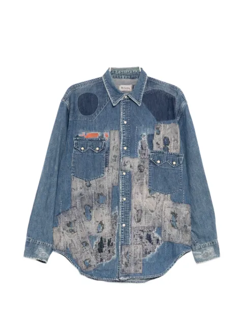 Kafeneo by TBF  patch-work denim shirt