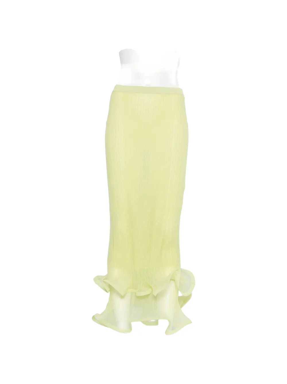 Simkhai Ruffled-hem Midi Skirt In Green