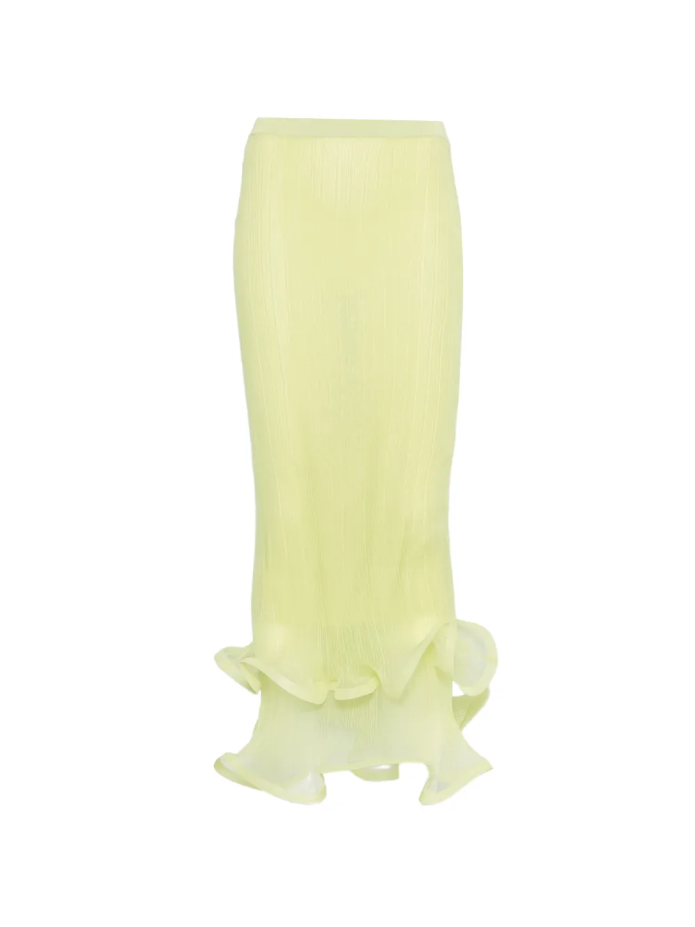 Simkhai ruffled-hem midi skirt - Verde