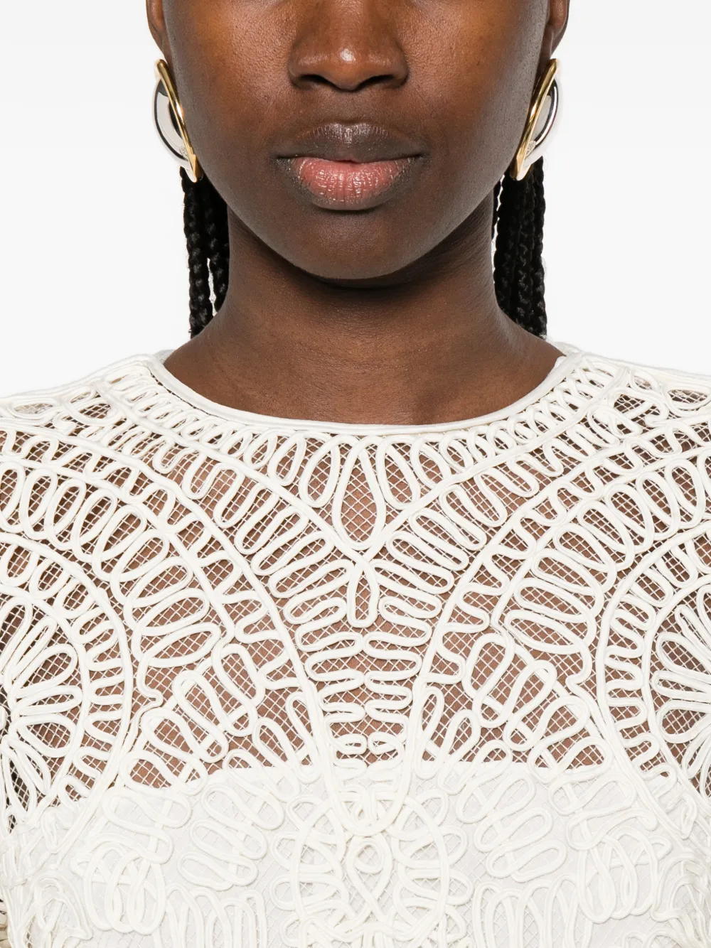 SIMKHAI Maxi-jurk met lange mouwen Beige