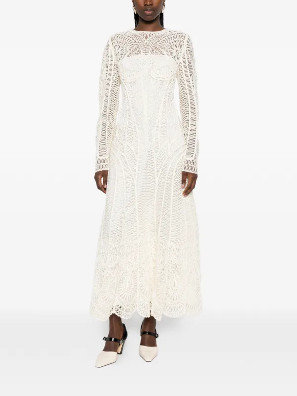 dress suit long sleeve female White Long Sleeve Backless Dress