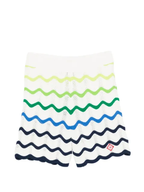 Casablanca wave pattern knitted shorts