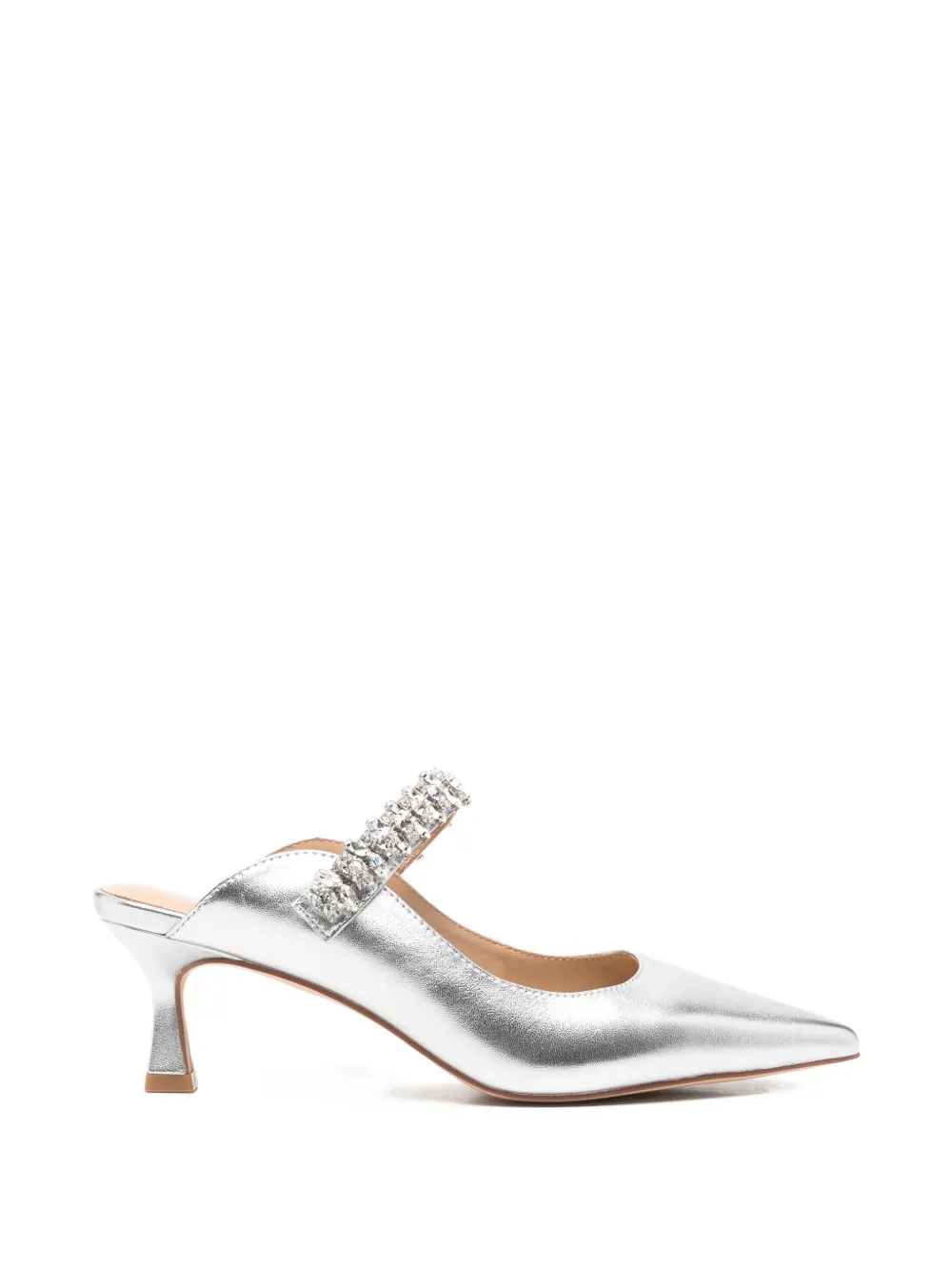 ALMA EN PENA embellished-strap heeled pumps – Silver