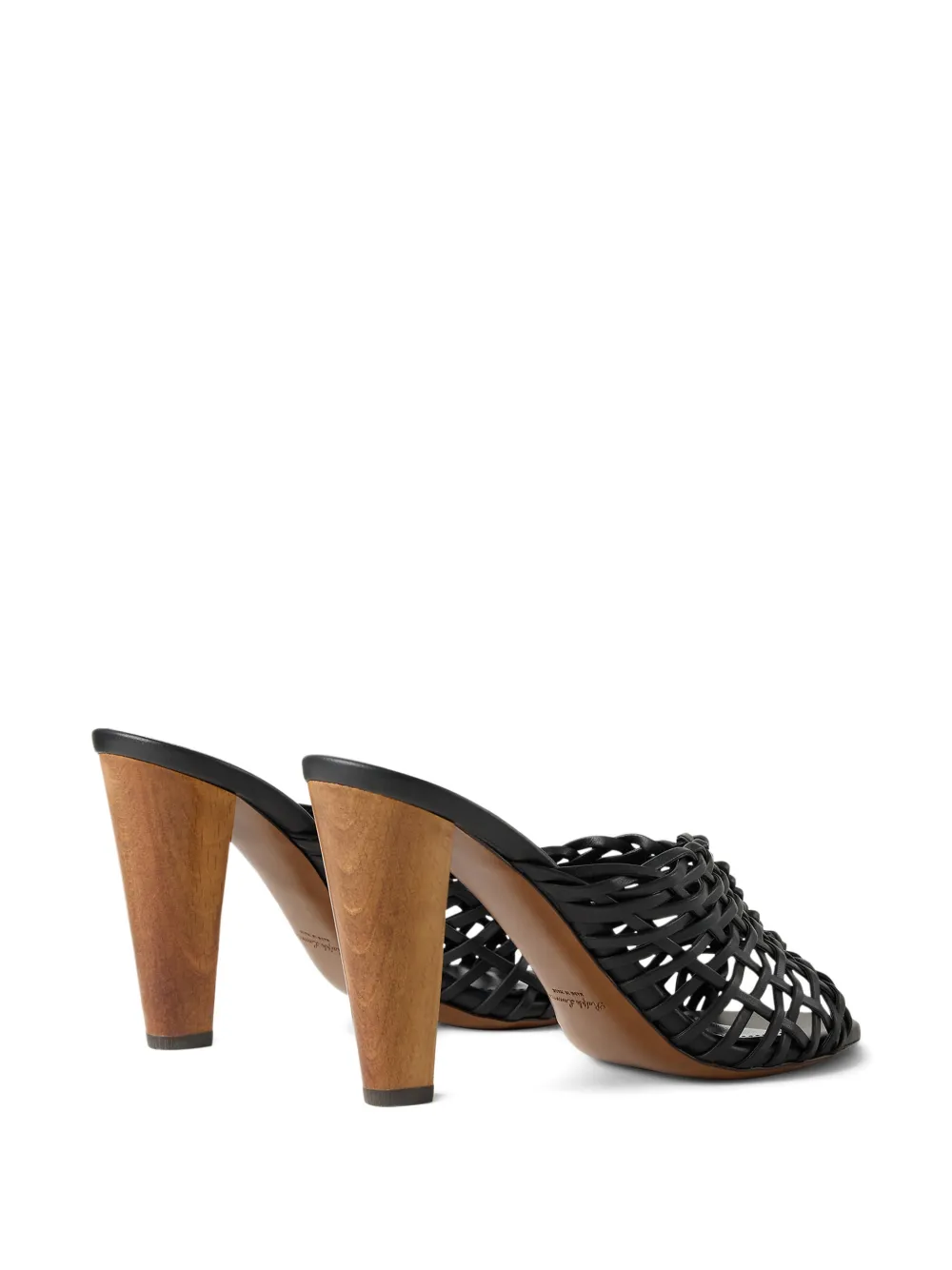 Ralph Lauren Collection Adela geweven muiltjes Zwart