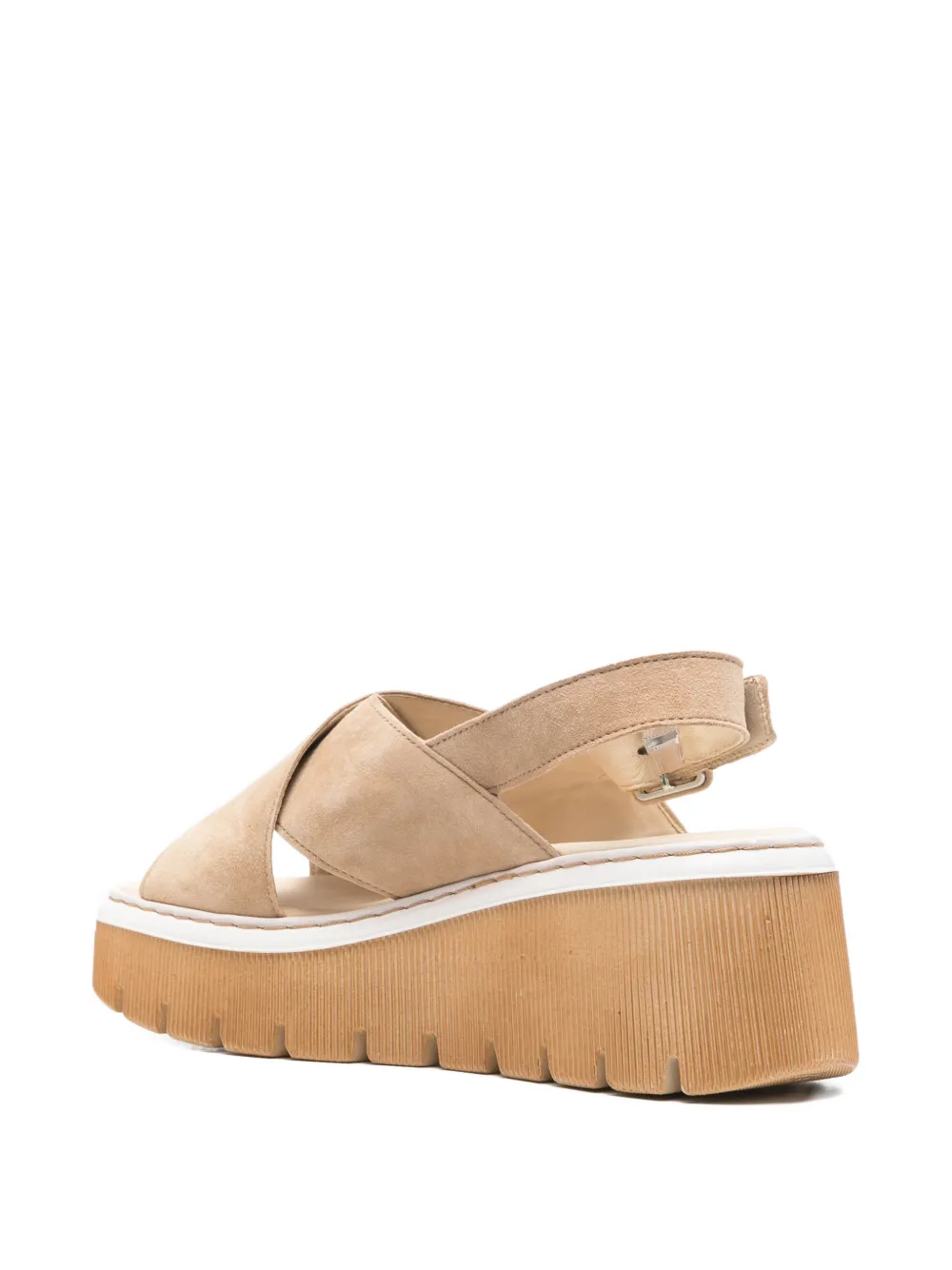 GABOR criss-cross platform sandals Beige