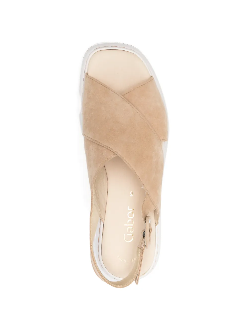 GABOR criss-cross platform sandals Beige