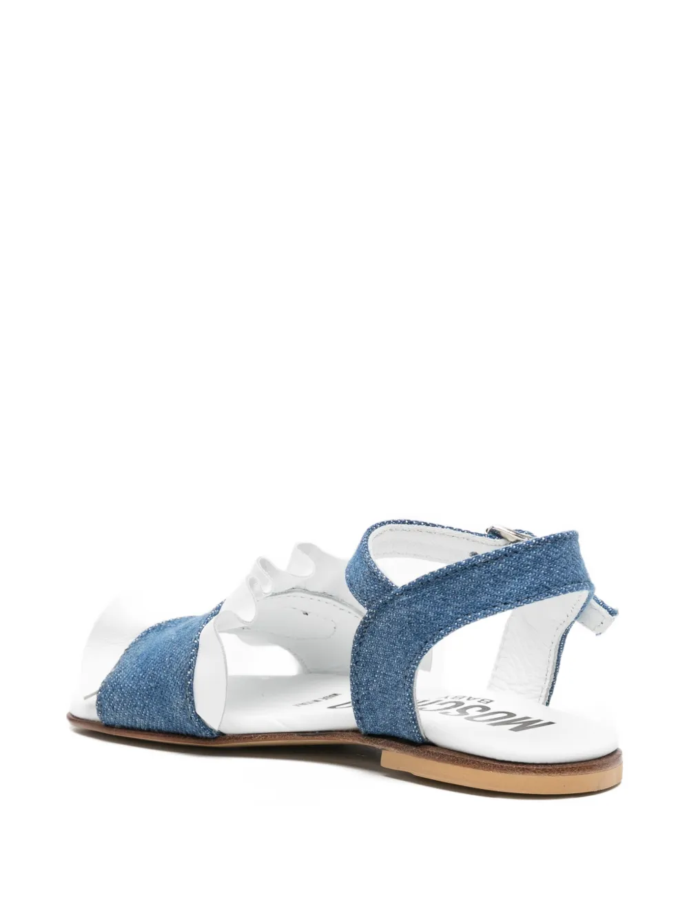 Moschino Kids ruffled strap sandals Blauw