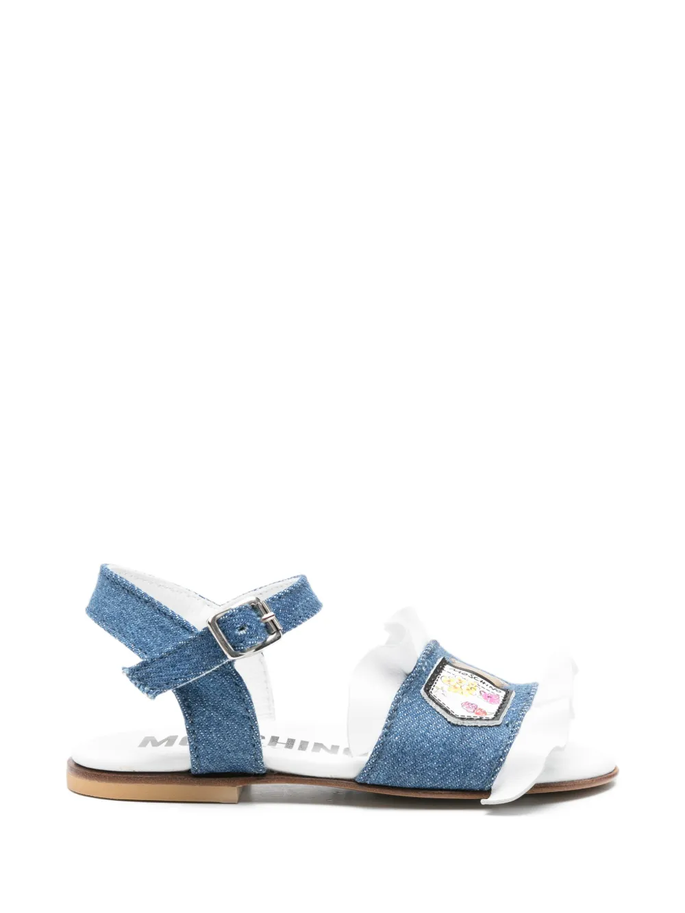 Moschino Kids ruffled strap sandals Blauw