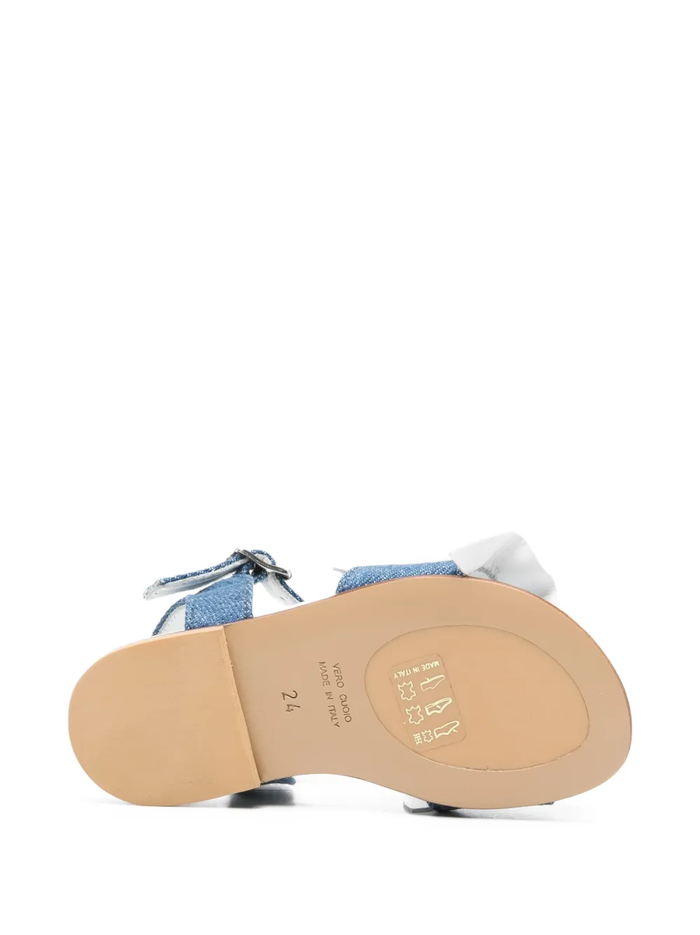 Moschino Kids ruffled strap sandals Blauw