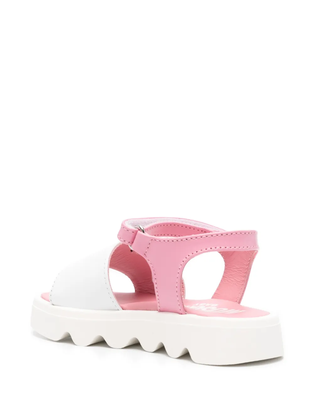  Moschino Kids Flower-patch Sandals - Pink 